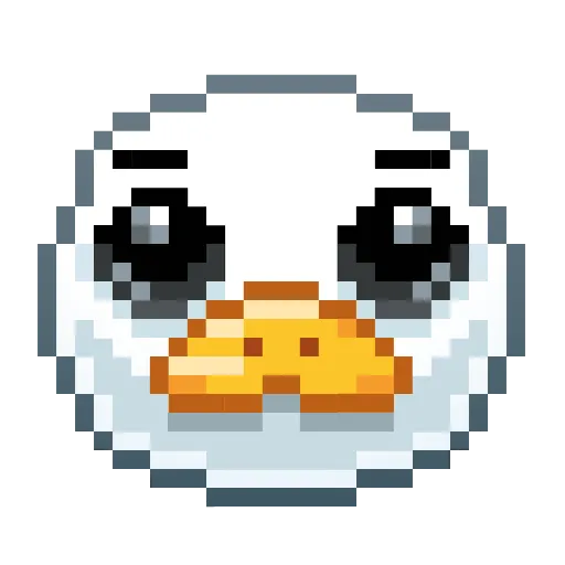🥺 Эмодзи «Goose Emoji - пиксельные эмоджи с гусем» для Telegram