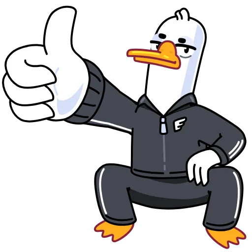 👍 Эмодзи «Анимированный набор эмоджи с Гусём» для Telegram