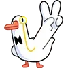 ✌ Эмодзи «Гусь» для Telegram