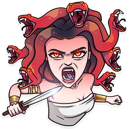 😡 Стикер «Medusa» для Telegram