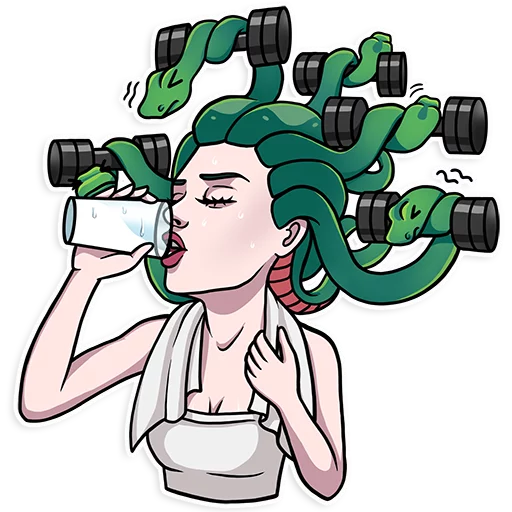 🏋 Стикер «Medusa» для Telegram