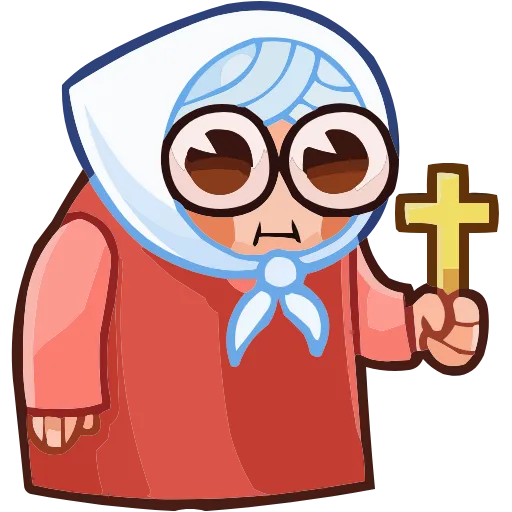 ✝️ Эмодзи «Бабуля» для Telegram
