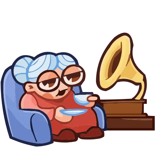 🎶 Эмодзи «Бабуля» для Telegram