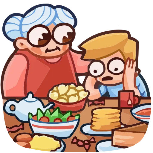 🍽 Эмодзи «Бабуля» для Telegram
