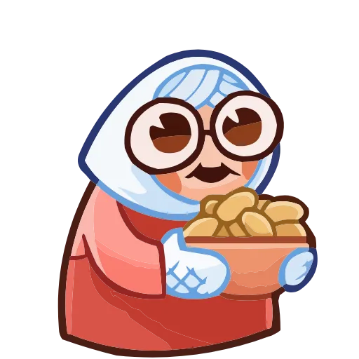 🥮 Эмодзи «Бабуля» для Telegram