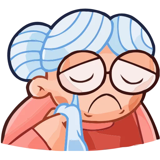 😢 Эмодзи «Бабуля» для Telegram