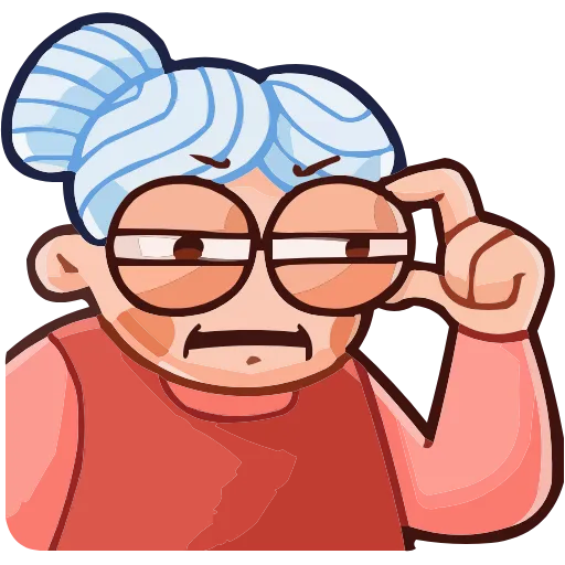😒 Эмодзи «Бабуля» для Telegram