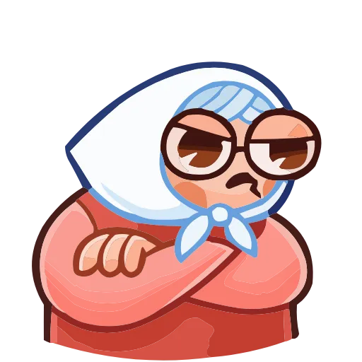 🙄 Эмодзи «Бабуля» для Telegram