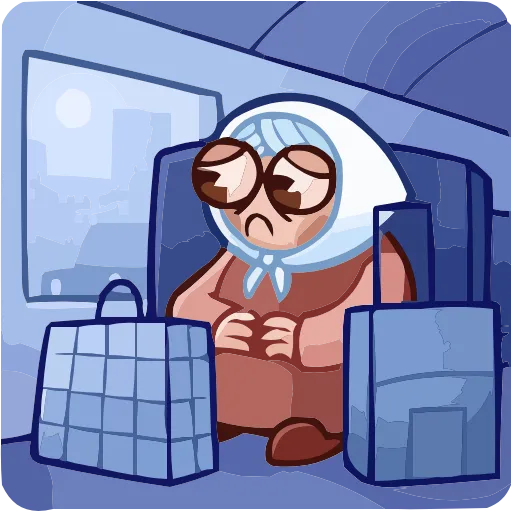 😔 Эмодзи «Бабуля» для Telegram