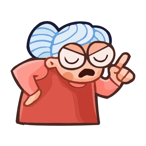 ☝️ Эмодзи «Бабуля» для Telegram