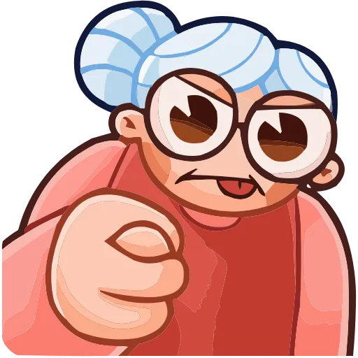 🖕 Эмодзи «Бабуля» для Telegram