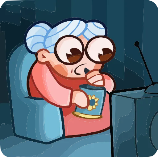 📺 Эмодзи «Бабуля» для Telegram