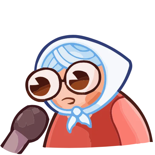 🎤 Эмодзи «Бабуля» для Telegram