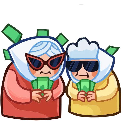 🤑 Эмодзи «Бабуля» для Telegram