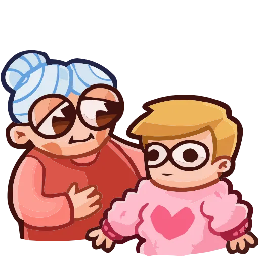 😌 Эмодзи «Бабуля» для Telegram