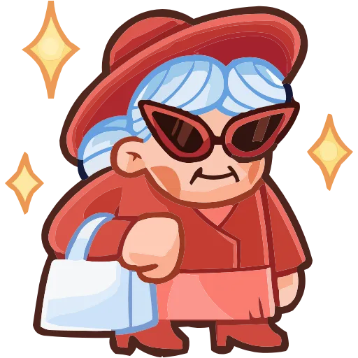 👠 Эмодзи «Бабуля» для Telegram