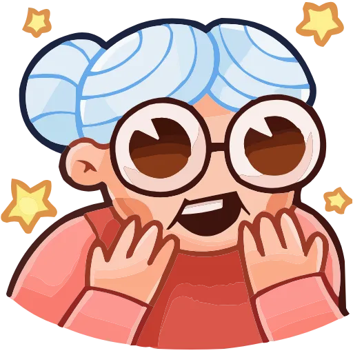 🤩 Эмодзи «Бабуля» для Telegram