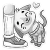 🥰 Эмодзи «Набор эмоджи с серым Бисквитом в свитере из ВК» для Telegram