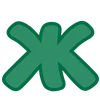 🥰 Эмодзи «Green - зелёные буквы» для Telegram
