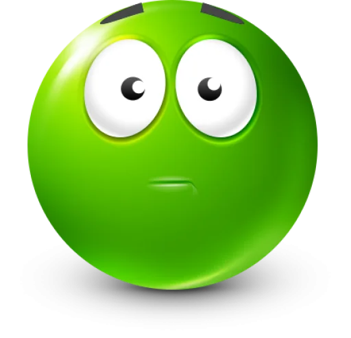 🤩 Стикер «Green Face Emoji» для Telegram