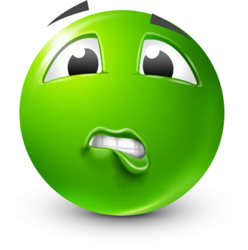 🤩 Стикер «Green Face Emoji» для Telegram
