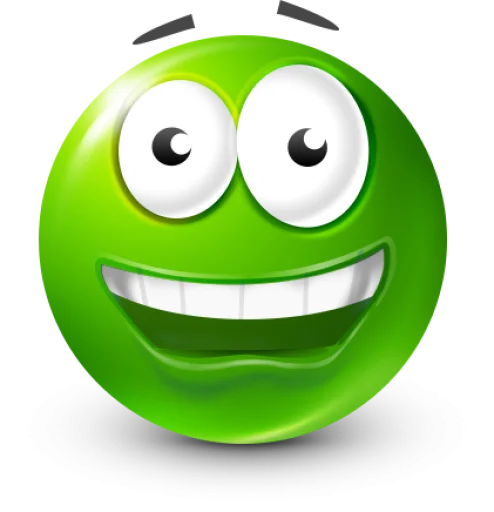 🤩 Стикер «Green Face Emoji» для Telegram