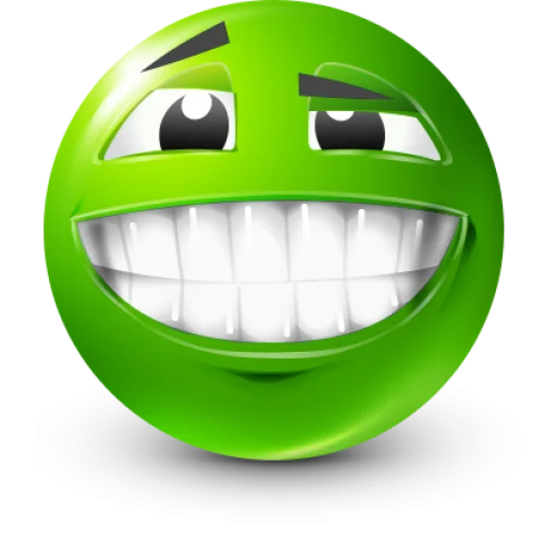 🤩 Стикер «Green Face Emoji» для Telegram