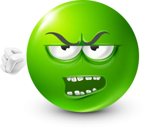 🤩 Стикер «Green Face Emoji» для Telegram