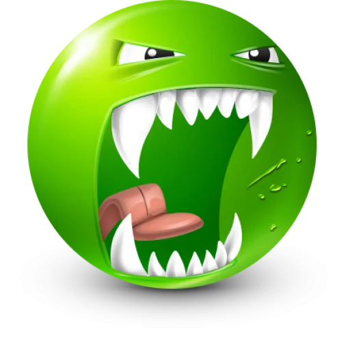 🤩 Стикер «Green Face Emoji» для Telegram