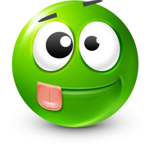 🤩 Стикер «Green Face Emoji» для Telegram