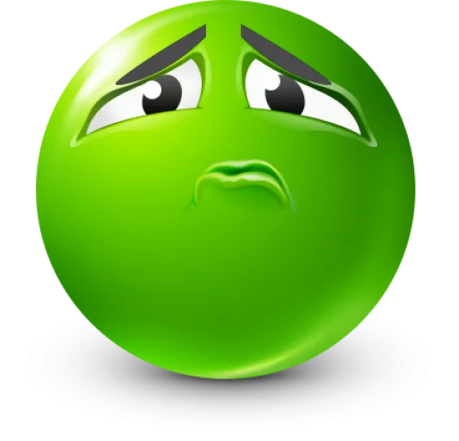 🤩 Стикер «Green Face Emoji» для Telegram