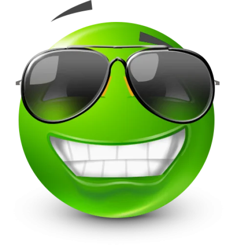 🤩 Стикер «Green Face Emoji» для Telegram