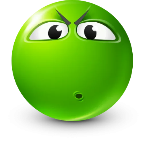 🤩 Стикер «Green Face Emoji» для Telegram