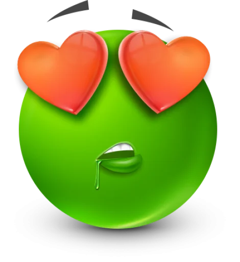 🤩 Стикер «Green Face Emoji» для Telegram