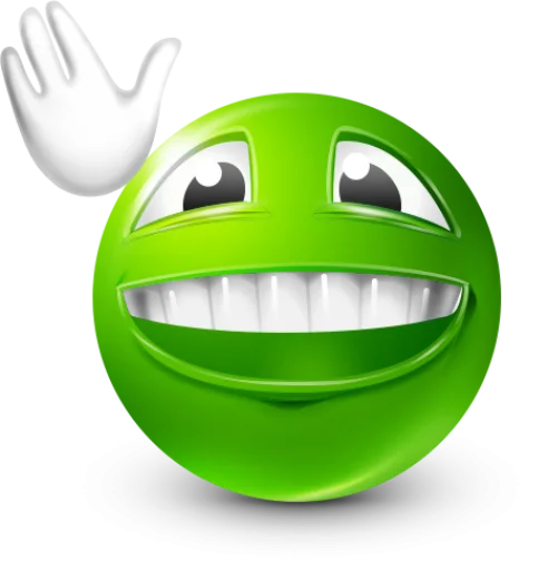 🤩 Стикер «Green Face Emoji» для Telegram