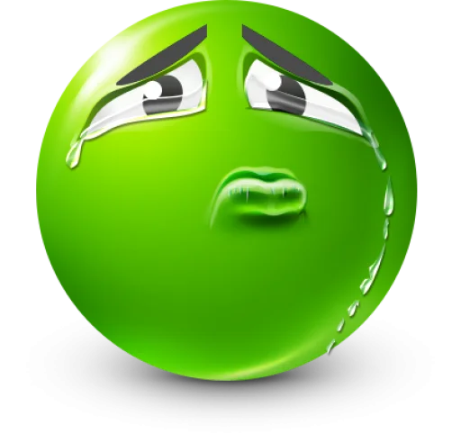 🤩 Стикер «Green Face Emoji» для Telegram