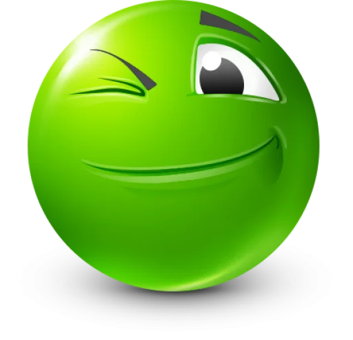 🤩 Стикер «Green Face Emoji» для Telegram