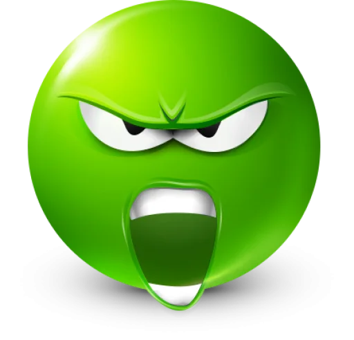 🤩 Стикер «Green Face Emoji» для Telegram