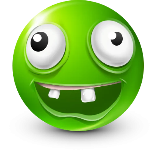 🤩 Стикер «Green Face Emoji» для Telegram