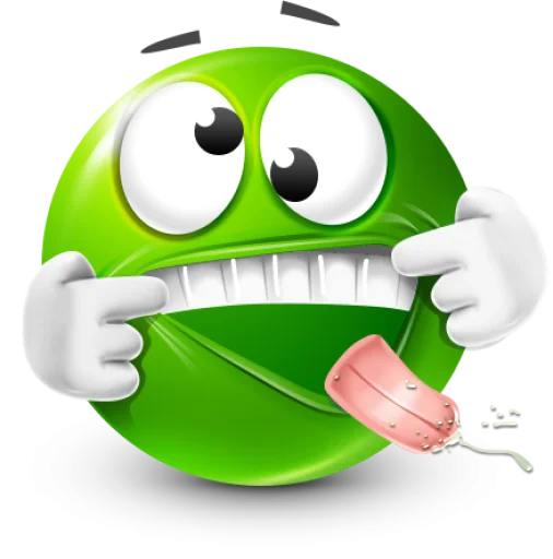 🤩 Стикер «Green Face Emoji» для Telegram