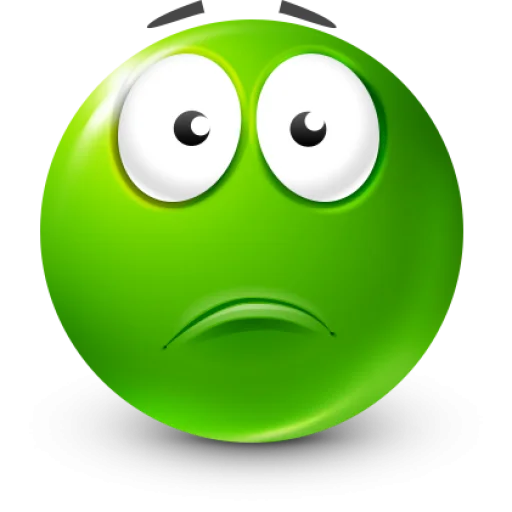 🤩 Стикер «Green Face Emoji» для Telegram