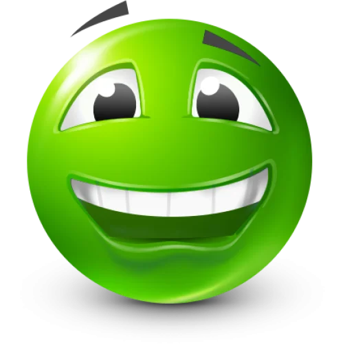 🤩 Стикер «Green Face Emoji» для Telegram