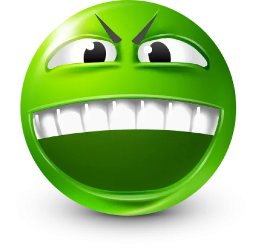 🤩 Стикер «Green Face Emoji» для Telegram