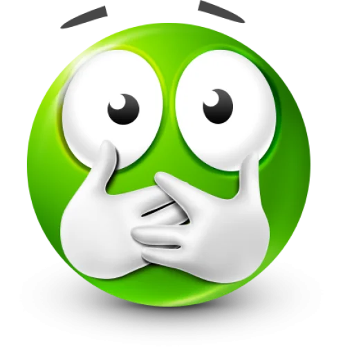🤩 Стикер «Green Face Emoji» для Telegram