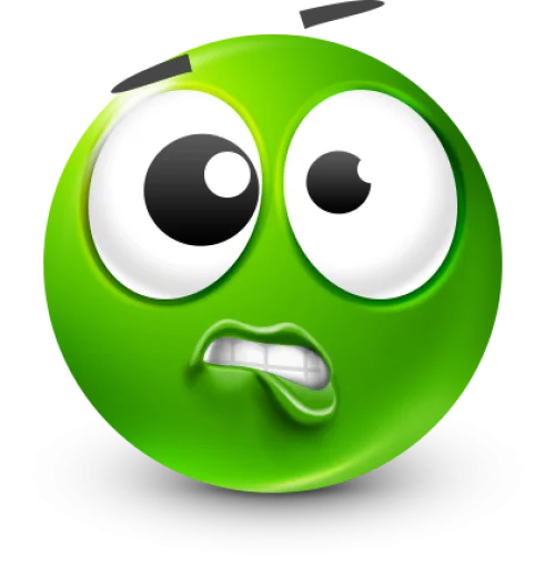 🤩 Стикер «Green Face Emoji» для Telegram