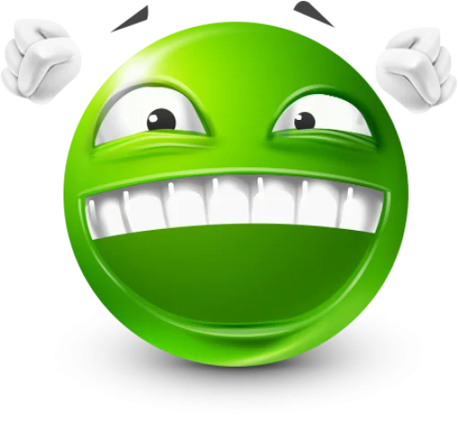 🤩 Стикер «Green Face Emoji» для Telegram