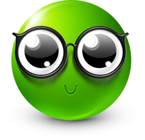 🤩 Стикер «Green Face Emoji» для Telegram