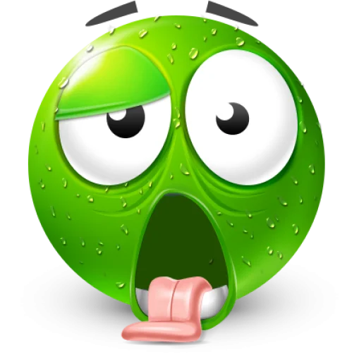 🤩 Стикер «Green Face Emoji» для Telegram