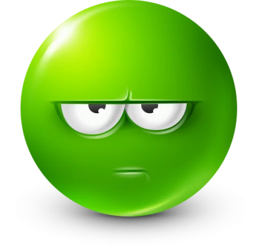 🤩 Стикер «Green Face Emoji» для Telegram