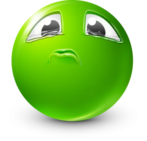 🤩 Стикер «Green Face Emoji» для Telegram